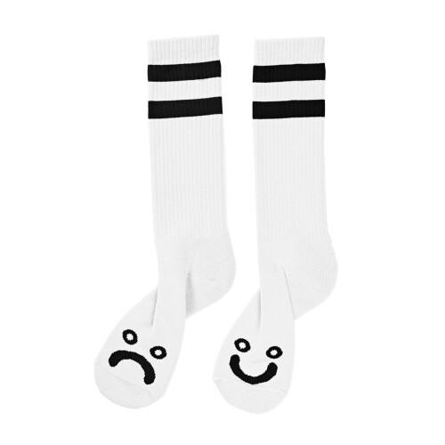 "Happy/Sad" Socken White 39-42