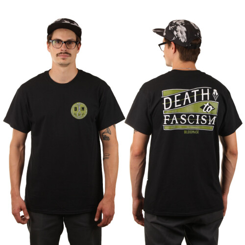 "Death to Fascism" T-Shirt Black Green L