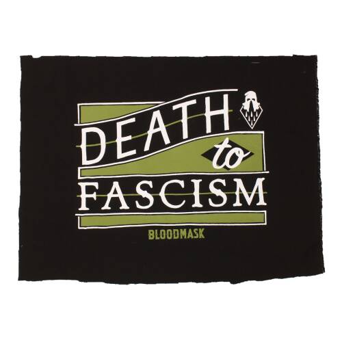 "Death to Fascism" Backpatch Black Green