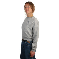 "Bierteufel" Womens Crop Sweatshirt M