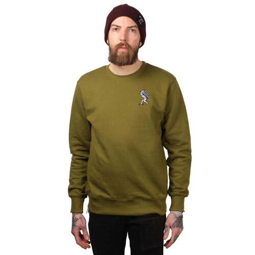 "Bierteufel" Unisex Sweater Khaki Green XXL