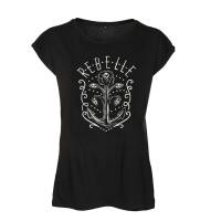 "Fleur" Girl T-Shirt Black