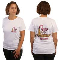 "Kotze Flamingo" Girl Shirt White