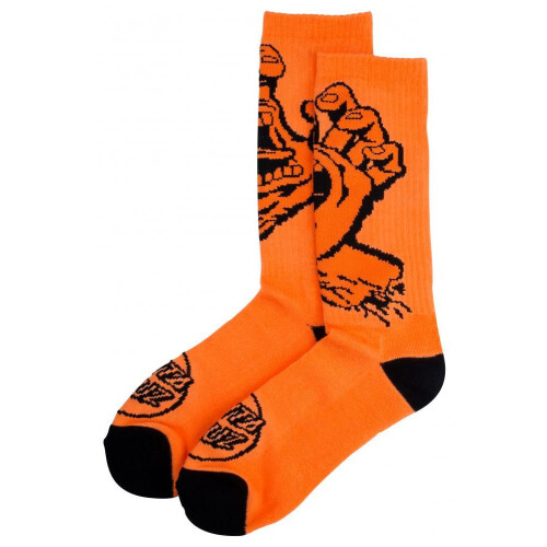"Screaming Hand Mono" Socks Fluro Orange