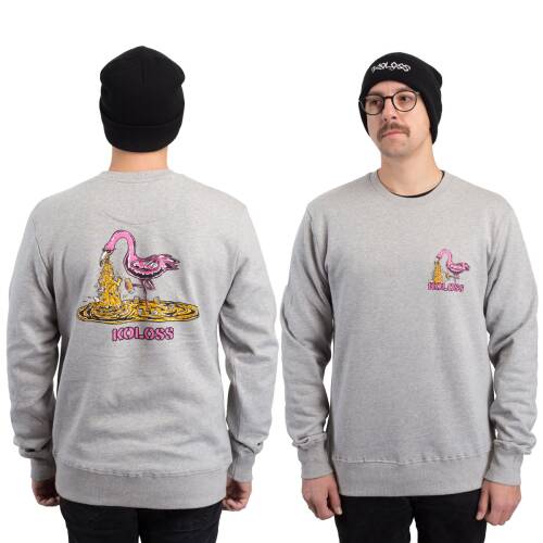 "Kotze Flamingo" Sweater Heather Grey