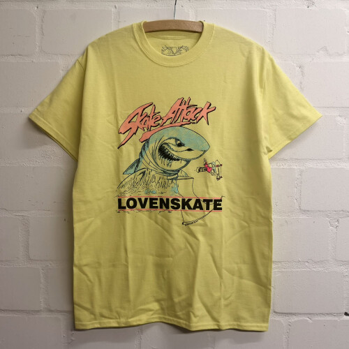 "Skate Attack" T-Shirt Pale Yellow L