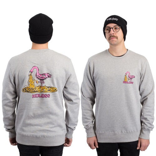 "Kotze Flamingo" Sweater Heather Grey XXL