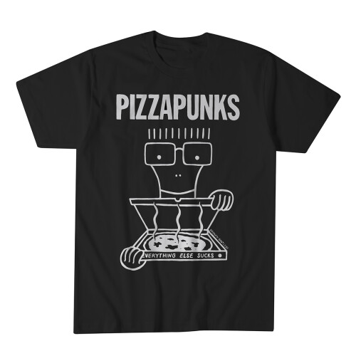 "Pizza Punks" T-Shirt Black L