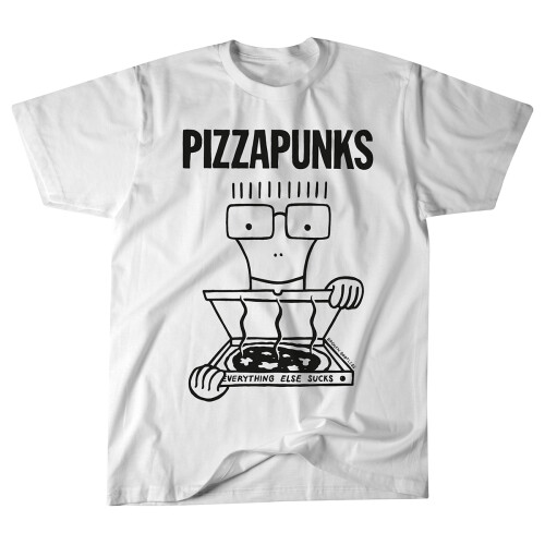 "Pizza Punks" T-Shirt White L