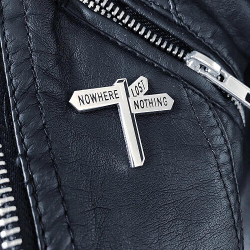 "Nowhere, Nothing" Pin Silver