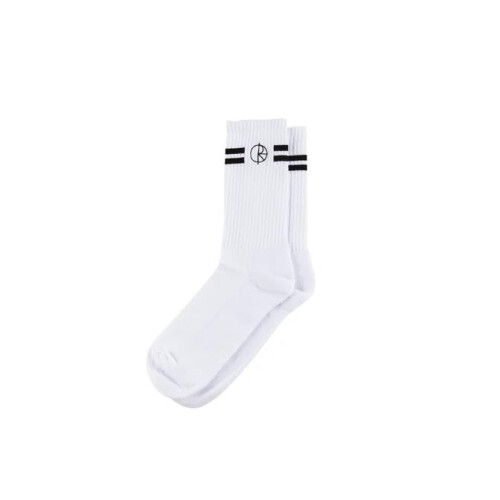 "Stroke Logo" Socks White