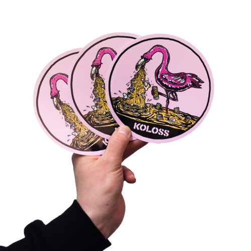 "Kotze Flamingo" Sticker Set