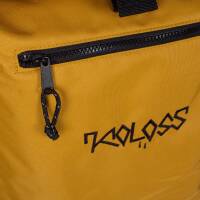 "Drips" Backpack Rolltop Mustard