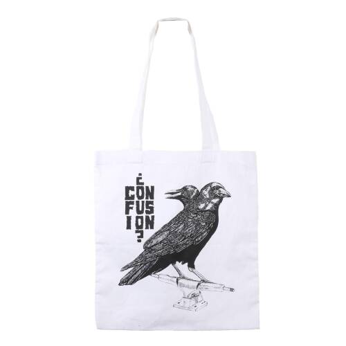 "Two Headed Crow" Tote Bag White