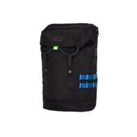 "Colorado" Small Glossy Backpack Black/Neon