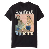 "Saufm & Rauchm" T-Shirt Black M