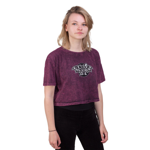 "Fledermaus" Cropped Girl Shirt Acid Berry XL