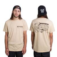 Lines And Carves T-Shirt Camel L