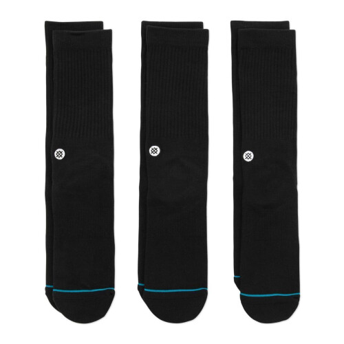 Icon Black 3-Pack Socks