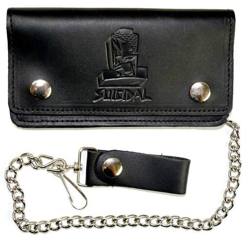 "Suicidal" Chain Wallet Leather