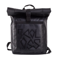 "Drips" Waterproof Rolltop Backpack Black