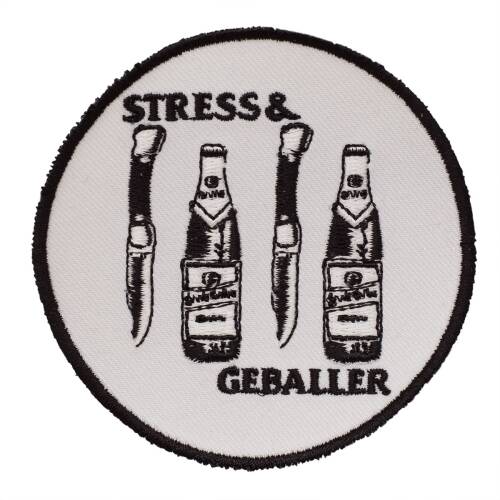 "Stressflag" embroidered Patch 8cm