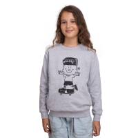 "Rollbrett" Kids Sweater Heather Grey 12-13 Jahre / 146-152