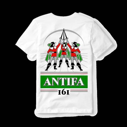 Wicküler Antifa Pocket/Backprint T-Shirt White L