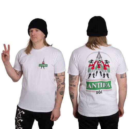 "Wicküler Antifa" Pocket/Backprint T-Shirt White XL
