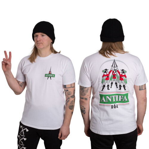 "Wicküler Antifa" Pocket/Backprint T-Shirt White 3XL