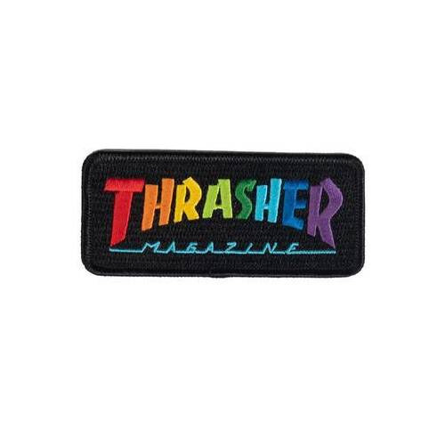 "Rainbow" Embroidered Patch Black