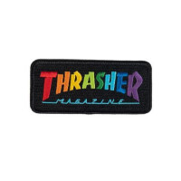 "Rainbow" Embroidered Patch Black