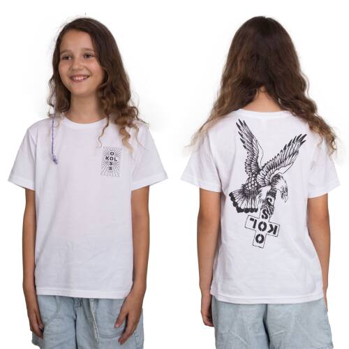 "Unterschichtenadler" Kids T-Shirt White
