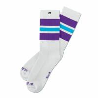 "Purple Turquoises On White Lo" Socken
