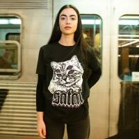 "Satancat" T-Shirt Black