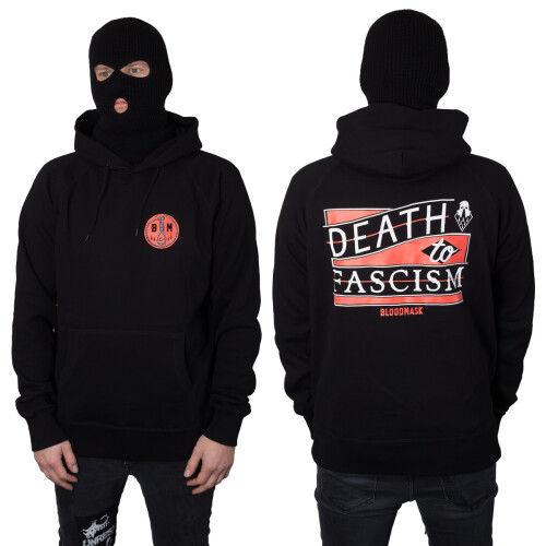 "Death to Fascism" Hoodie Black/Orange S