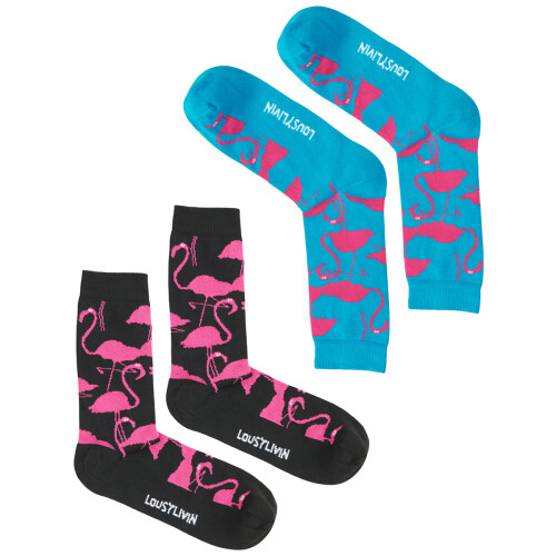 "Flamingo" Socks Double Pack 38-41