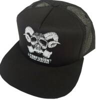 Goat Skull Trucker Cap Black