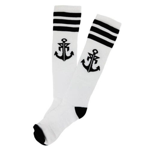 "Anchor" Socks White